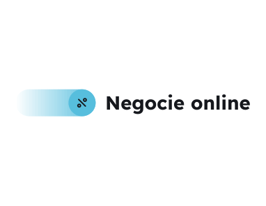 Badge com conteúdo: Negocie online